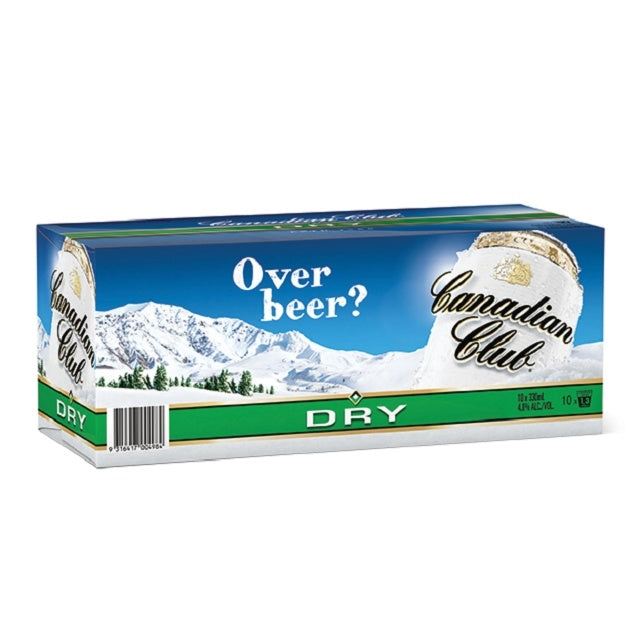 Canadian Club and Dry 330ml Cans 10 Pack