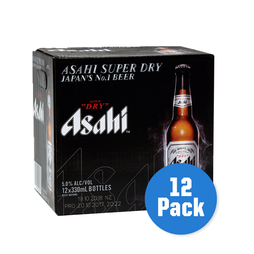 Asahi Super Dry 330ml Bottles 12 pack