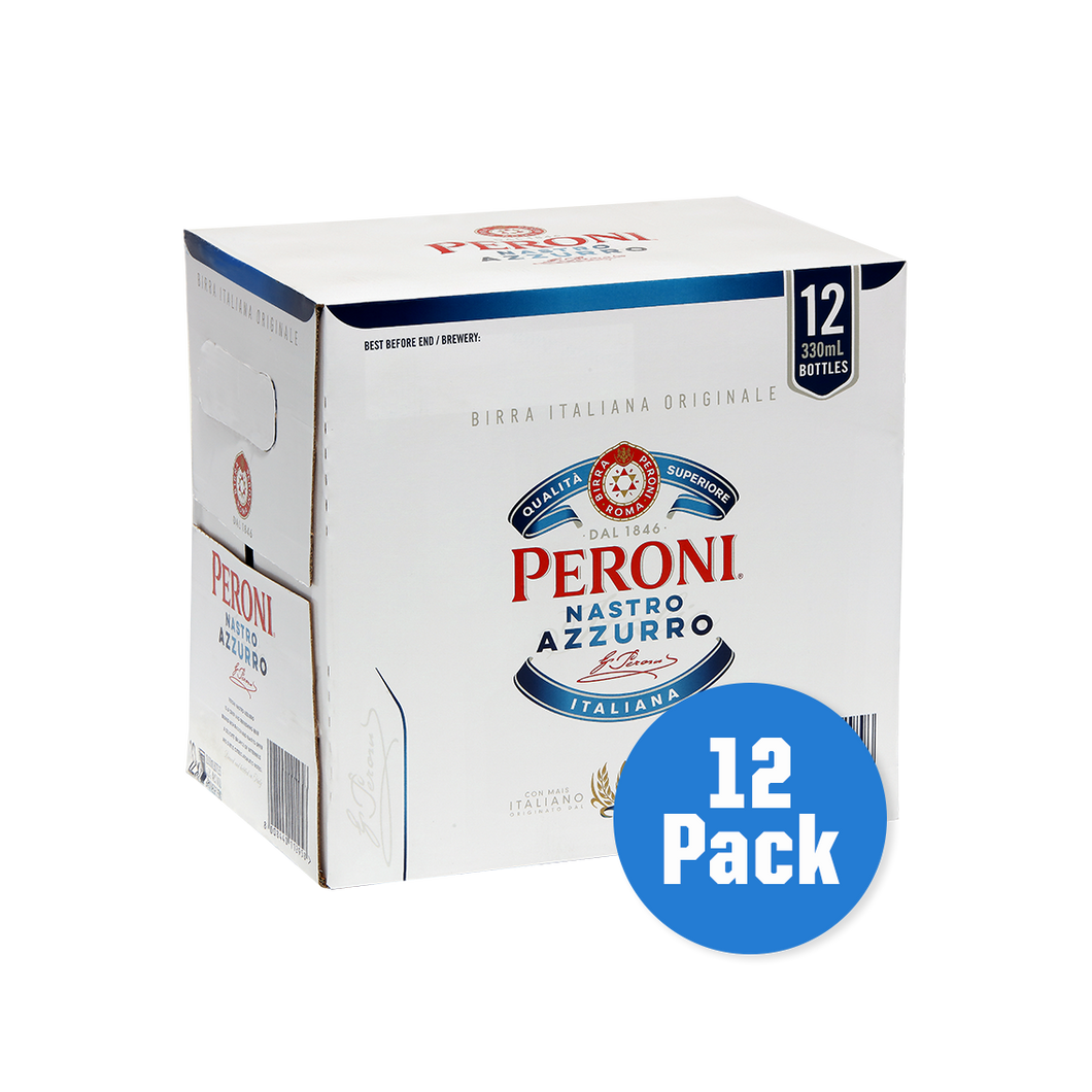 Peroni Nastro Azzurro 330ml Bottles 12 Pack
